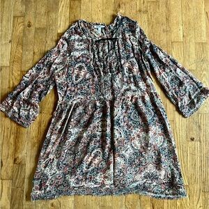 Paisley print casual dress